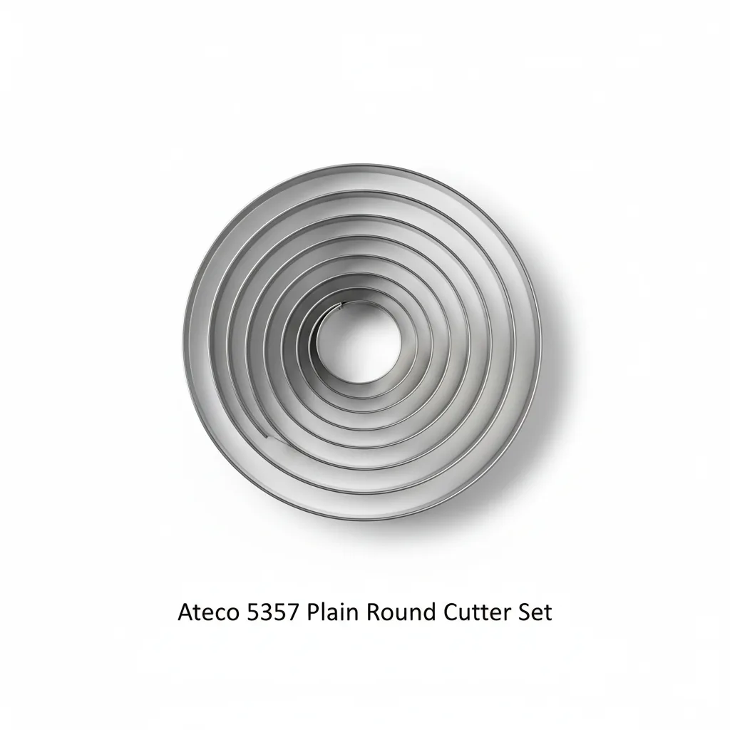 Ateco 5357 plain round cutter set thumbnail 2