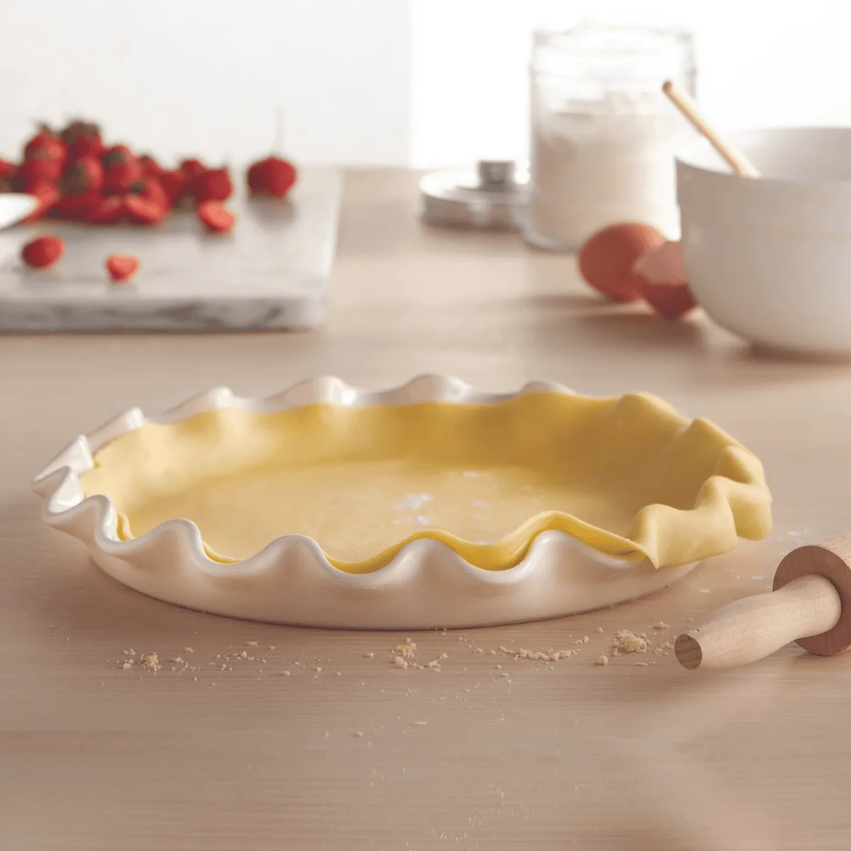 Emile Henry ruffled tart dish