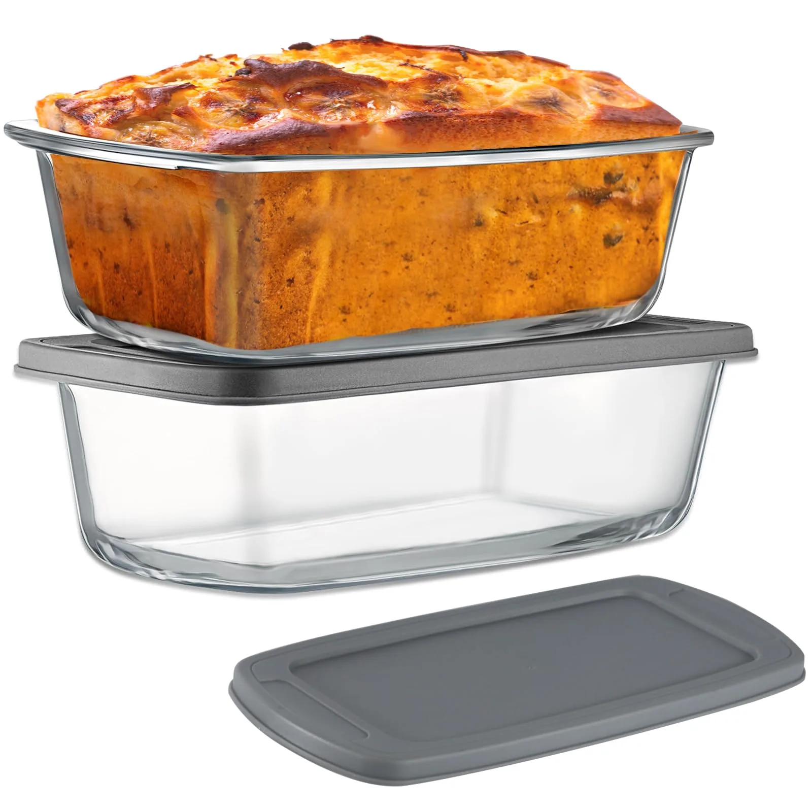 Pyrex glass loaf baking dish thumbnail 3
